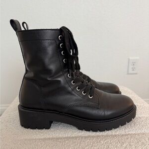 STEVE MADDEN - Leather combat boots